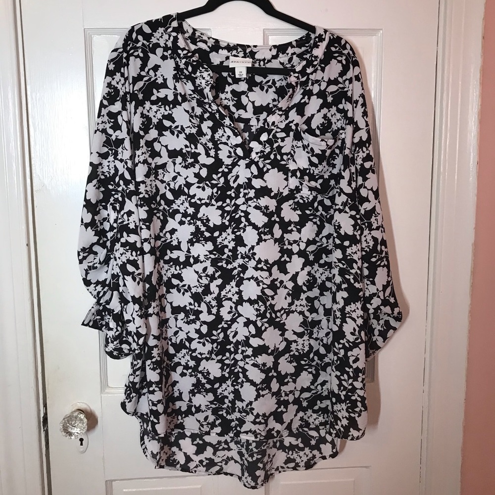 Ava & Viv - 2x black/white blouse